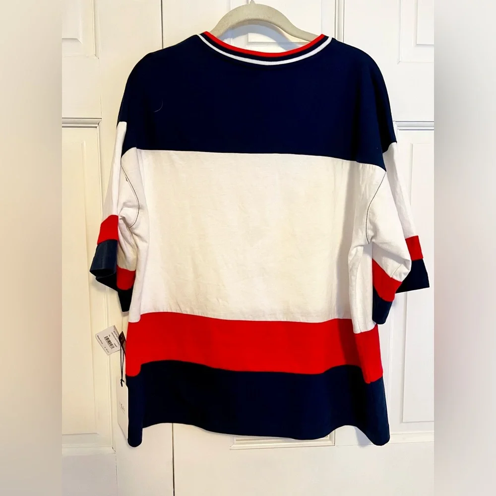 NE Patriots Oversized Tee by WEAR Erin Andrews NWT Size Large - Picture 2 of 6